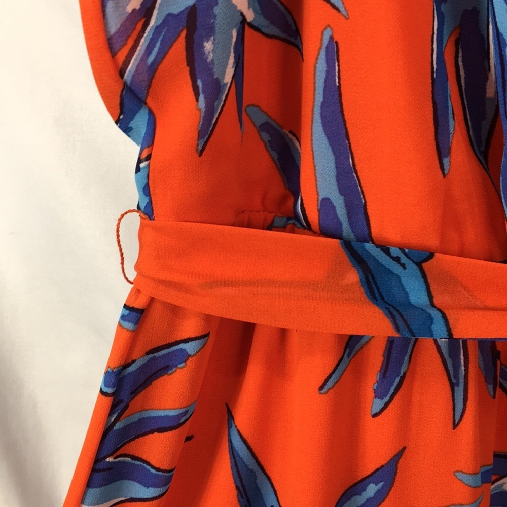 Luxology Coral Blue Tropical Floral Sleeveless Maxi Dress Size 18 NEW With Tags - Picture 5 of 11